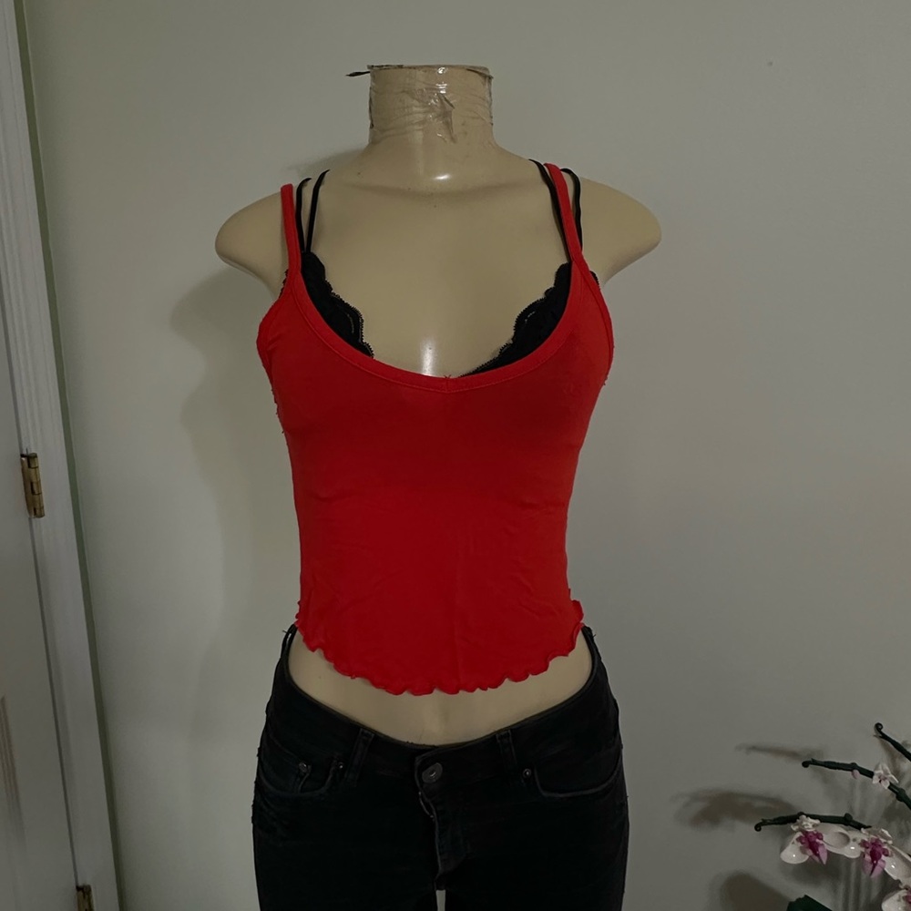 PacSun - XS - red/orange crop top tank top